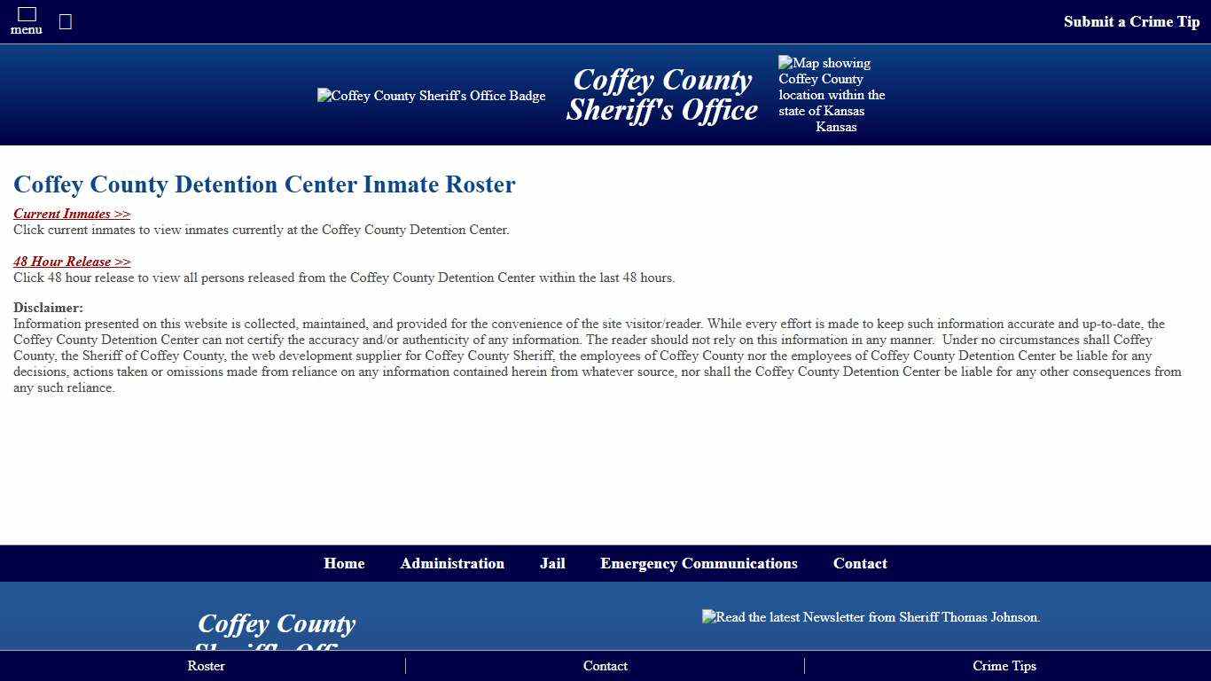 Roster Choose - Coffey County Sheriff's Office Kansas